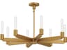 Claire Chandelier Aged Gold 8 Light Modern