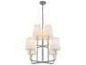 Plisse 8 Light Chandelier In Polished Chrome