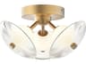 Hera Flush Mount Light in Brushed Gold