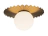 Plume Flush Mount Ceiling Light in Brushed Gold