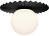 Plume Flush Mount Modern Matte Black Light