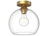 Castilla 1-Light Aged Gold Globe Flush Mount