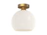Castilla 1-Light Aged Gold Globe Flush Mount