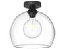 Castilla 1-Light Matte Black Globe Flush Mount