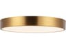 Adelaide Aged Gold Round Flush Mount