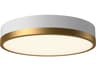 Adelaide LED Flush Mount Ceiling Light in Aged Gold and White