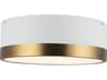Brisbane Flush Mount Aged Gold and White Ceiling Light