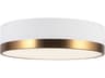 Brisbane Flush Mount Ceiling Light 16-Inch Aged Gold and White