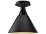 Archer Flush Mount Ceiling Light Modern Matte Black