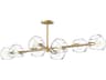 Willow Linear Pendant Light Brushed Gold