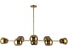 Willow Linear Pendant Brushed Gold Modern Lighting