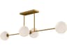 Cassia Linear Pendant Light Aged Gold Modern
