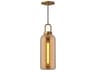 Soji 1-Light Aged Gold Cylinder Mini Pendant