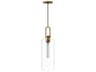 Soji Pendant Light in Aged Gold with Clear Glass