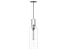 Soji 6 Inch Mini Pendant Light in Brushed Nickel with Clear Glass
