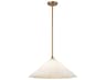 Serena Pendant Light in Aged Gold with Pleated Glass