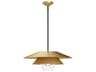 Tetsu Pendant Light Brushed Gold Layered Shade