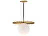 Plume Pendant Light in Brushed Gold