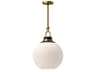 Copperfield Pendant Light Aged Gold with Opal Glass