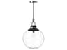 Copperfield Pendant Light in Chrome with Clear Glass