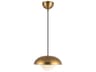 Rubio Pendant Light Aged Gold Opal Glass