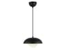 Rubio Pendant Light in Matte Black with Opal Glass