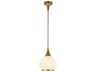 Hazel Pendant Light in Aged Gold and Opal Glass