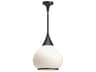 Hazel Pendant Light in Matte Black and Opal Glass