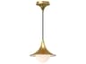 Fuji Pendant Light in Brushed Gold and Opal Glass