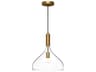Belleview Pendant Aged Gold Clear Glass