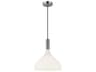 Belleview Pendant Light in Brushed Nickel and Opal Glass
