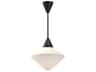 Nora Pendant Light in Matte Black and Opal Glass