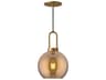 Soji Pendant Light in Aged Gold Copper Glass