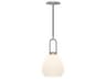 Soji Pendant Light in Brushed Nickel Opal Glass