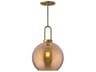 Soji Pendant Light in Aged Gold and Copper Glass
