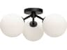 Cassia Semi Flush Ceiling Light Modern Matte Black