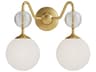Celia 2-Light Brushed Gold Vanity Light