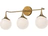 Nouveau 3-Light Vanity Light in Aged Gold