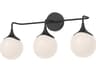 Nouveau 3-Light Vanity Light in Matte Black