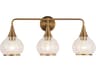 Hazel 3 Light Bath Vanity Light in Aged Gold