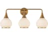 Hazel Bath Vanity Light in Aged Gold and Opal