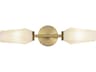 Krysta 2 Light Bath Vanity Wall Light in Brushed Gold