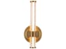 LED Vanity Wall Light Elsie Brushed Gold Ribbed