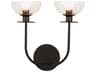 Sylvia 2 Light Bath Vanity in Matte Black