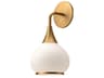 Hazel Wall Sconce in Aged Gold With Opal Glass