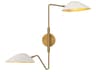 Oscar Wall Sconce in White and Aged Gold