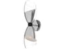 Capri Double Wall Sconce Modern Chrome Light