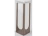 Square Stone White Silver Smoky Gray End Table