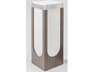 Square Stone White Silver Smoky Gray End Table