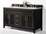 Aspen Double Bathroom Vanity Set 60-Inch Black Onyx